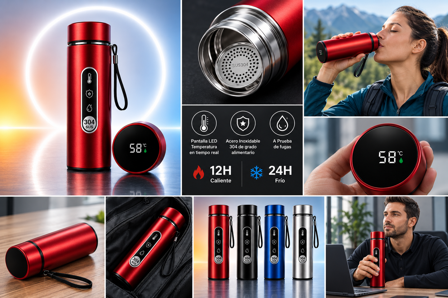 TecniaPlus SmartBottle™ | Pantalla LED Inteligente