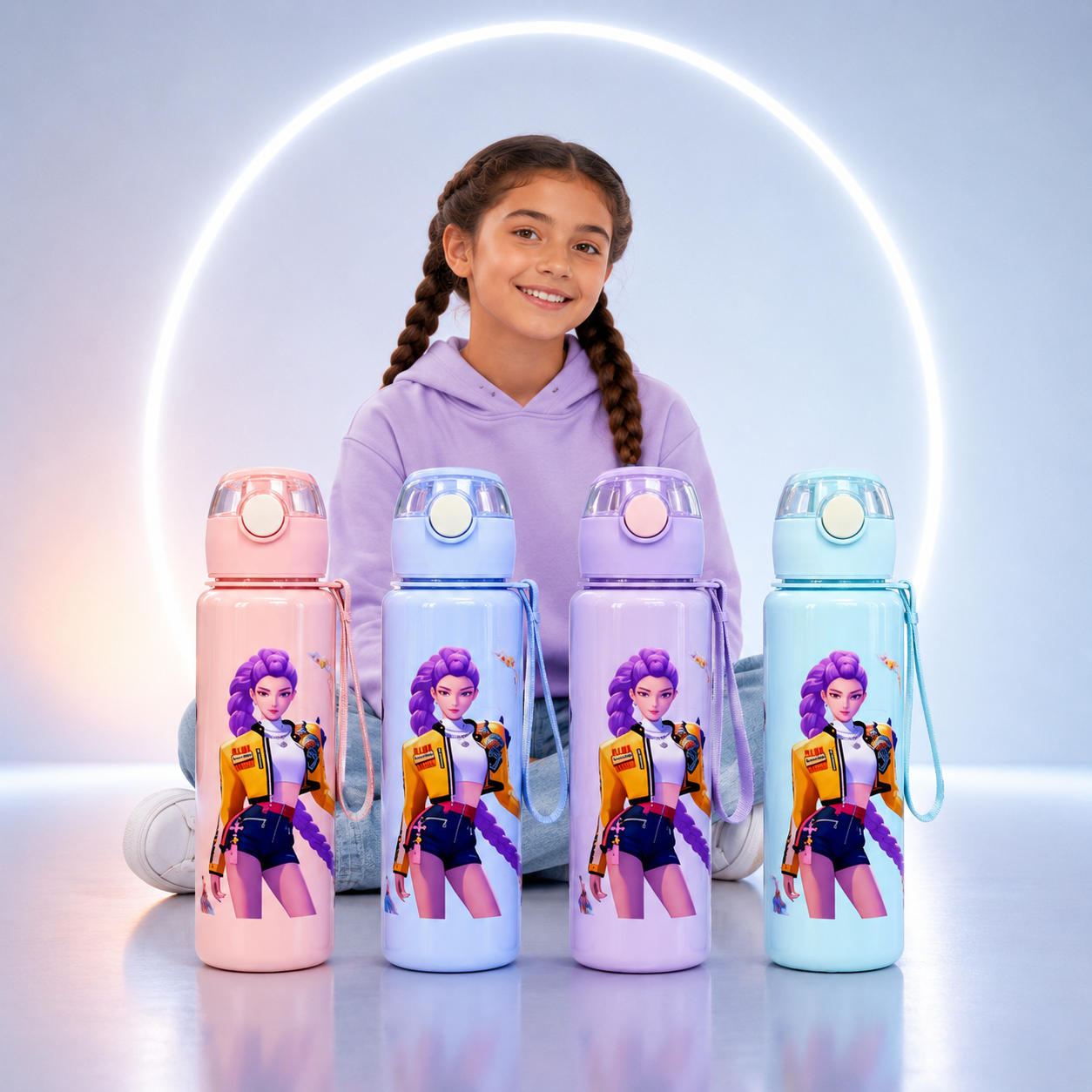 Botella Escolar 3D con Diseño K-POP 700 ml