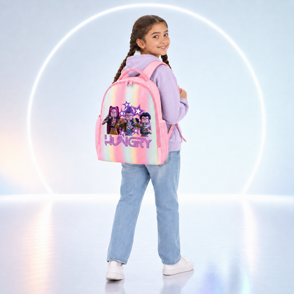 Mochila Escolar K‑Pop Rosa | Gran Capacidad