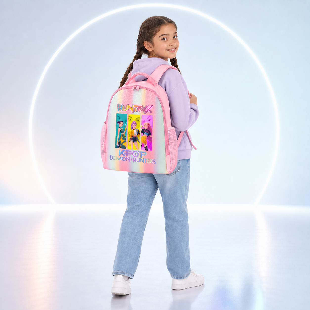 Mochila Escolar K‑Pop Rosa | Gran Capacidad
