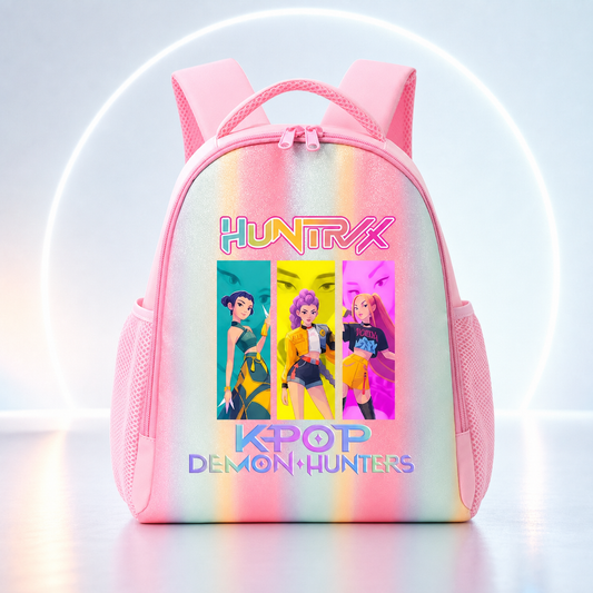 Mochila Escolar K‑Pop Rosa | Gran Capacidad