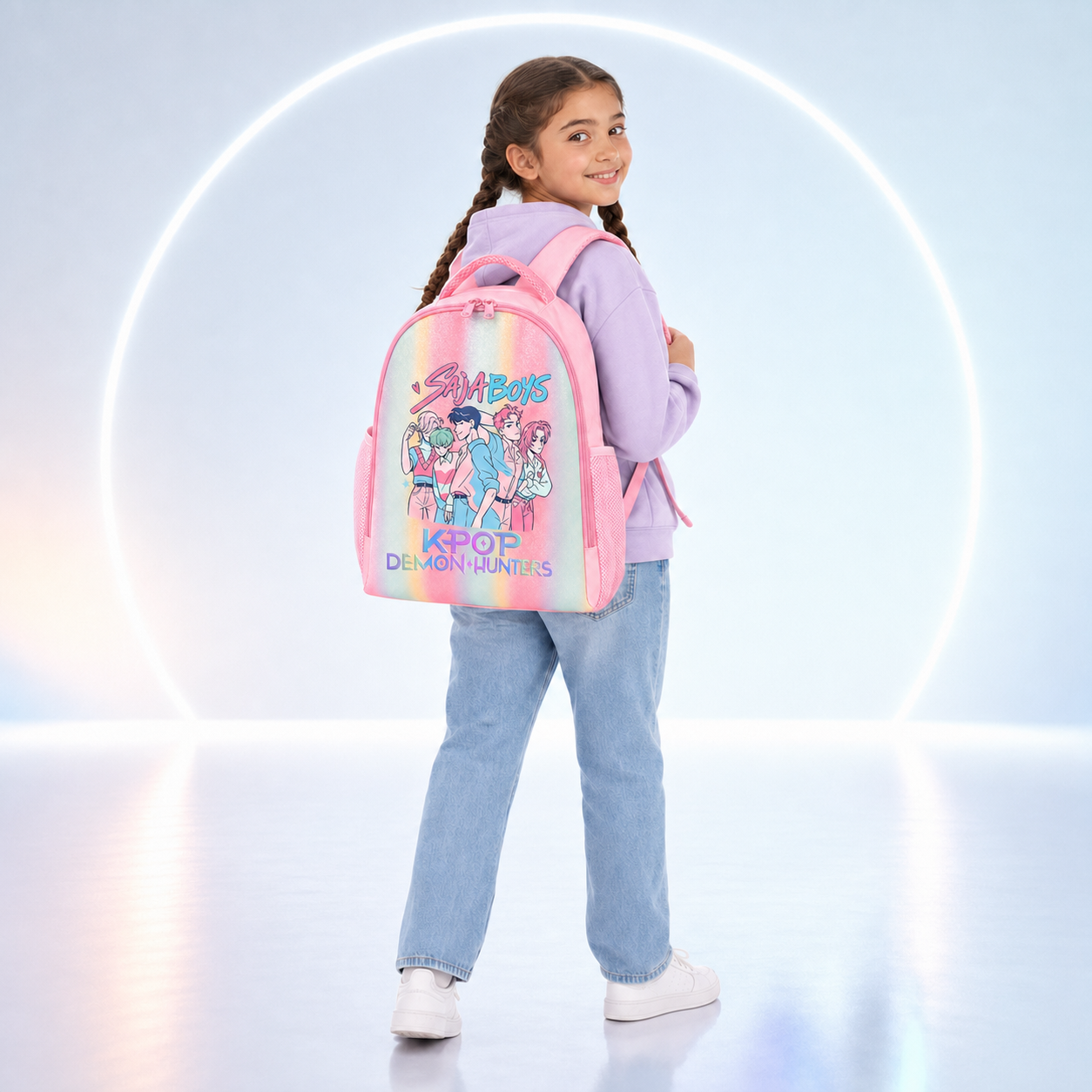 Mochila Escolar K‑Pop Rosa | Gran Capacidad