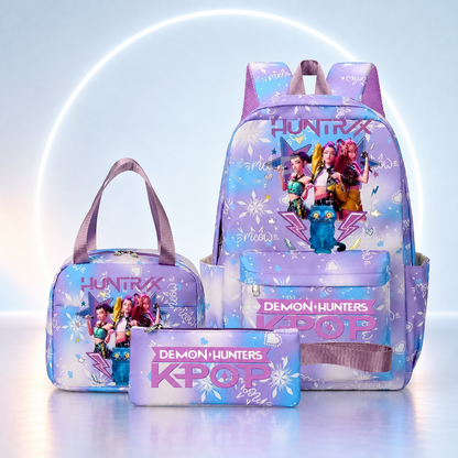 Set Escolar K-POP 3 Piezas – Mochila, Bolso y Estuche