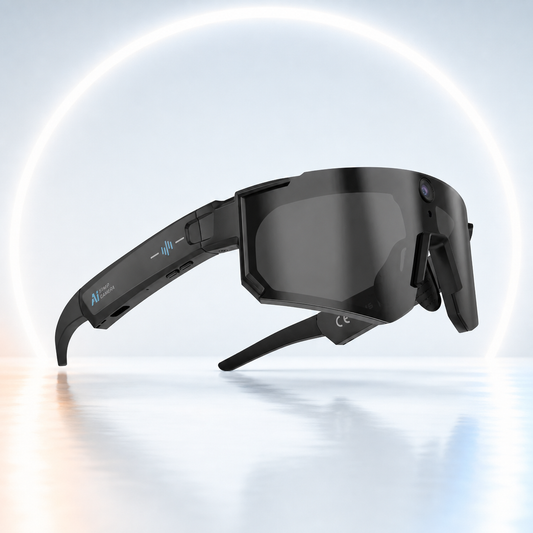 Gafas inteligentes deportivas M95 negras con cámara HD